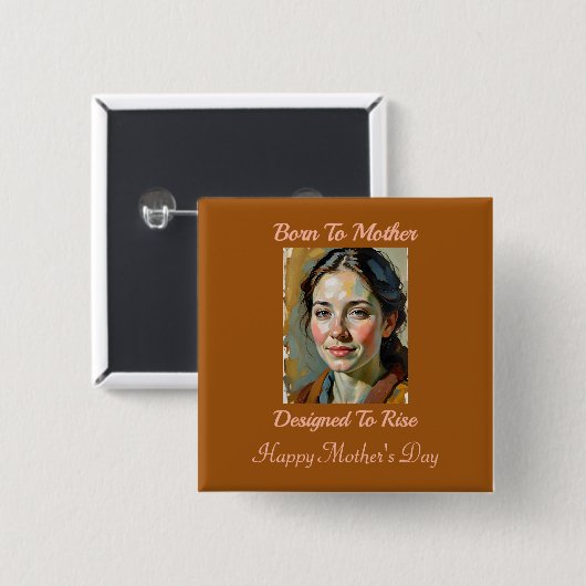 Schaltfläche "Button für Mutter Quote" geboren Button (Vorne & Hinten)