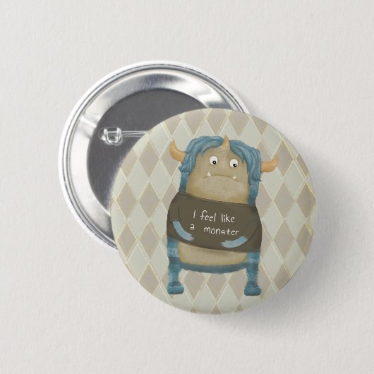 Schaltfläche/Button "Ich fühle mich wie ein Monste Button (Vorne & Hinten)
