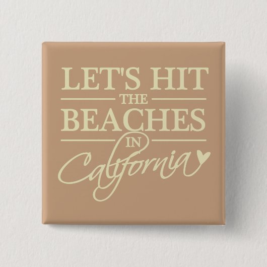 Schaltfläche "California Beaches" Button (Vorderseite)