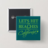 Schaltfläche "California Beaches" Button (Vorne & Hinten)