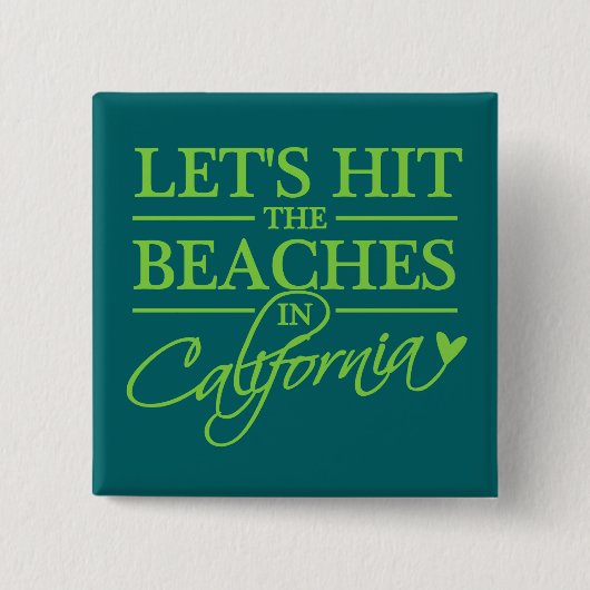 Schaltfläche "California Beaches" Button (Vorderseite)