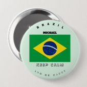 Schaltfläche "Calm & Brasilien" behalten Button (Vorne & Hinten)