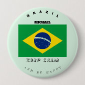 Schaltfläche "Calm & Brasilien" behalten Button (Vorderseite)