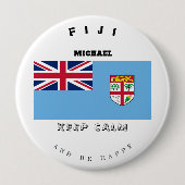 Schaltfläche "Calm & Fidschi-Flagge" behalten Button (Vorderseite)