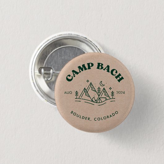 Schaltfläche Camp Bachelorette Button (Vorne & Hinten)