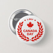 Schaltfläche "Canada Day Wreath" Button (Vorne & Hinten)
