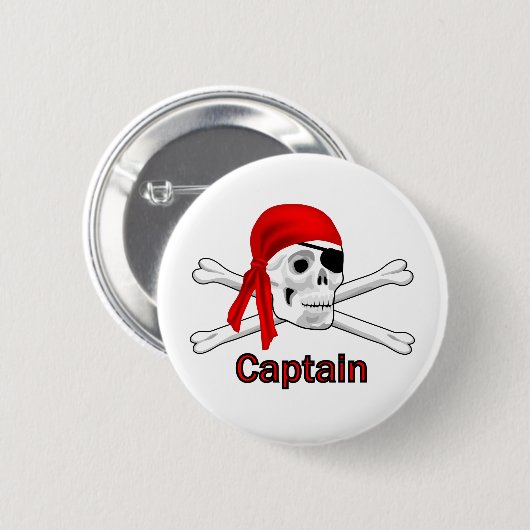 Schaltfläche "Captain Skull and Bones" Button (Vorne & Hinten)