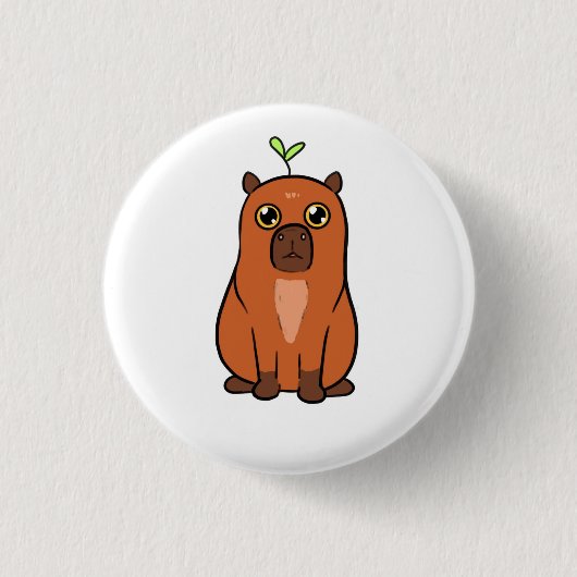 Schaltfläche / Capybara Niedlich Button (Vorderseite)