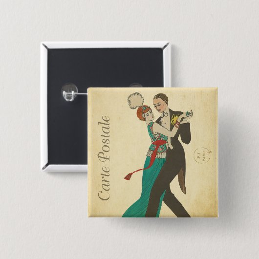 Schaltfläche Carte Postale Button (Vorne & Hinten)