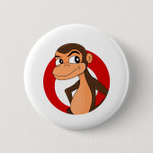 Schaltfläche Cartoon Chimp Button (Vorderseite)