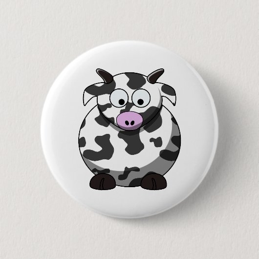 Schaltfläche Cartoon Cow Button (Vorderseite)