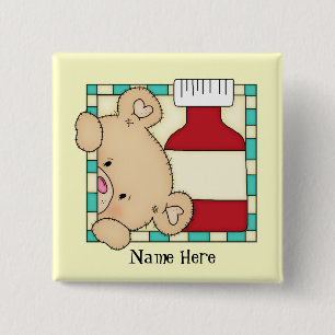 Schaltfläche "Cartoon-Nurse-Bär" hinzufügen Button