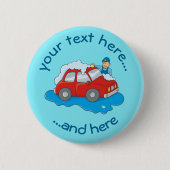 Schaltfläche Carwash Man Pinback Button (Vorderseite)