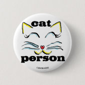 Schaltfläche "Cat Person Cat Lover" Button (Vorderseite)