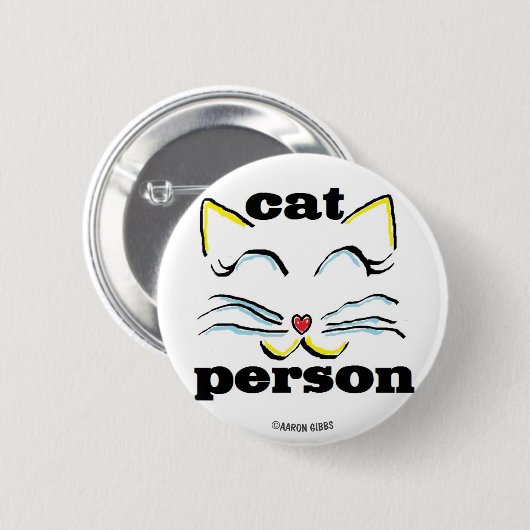 Schaltfläche "Cat Person Cat Lover" Button (Vorne & Hinten)