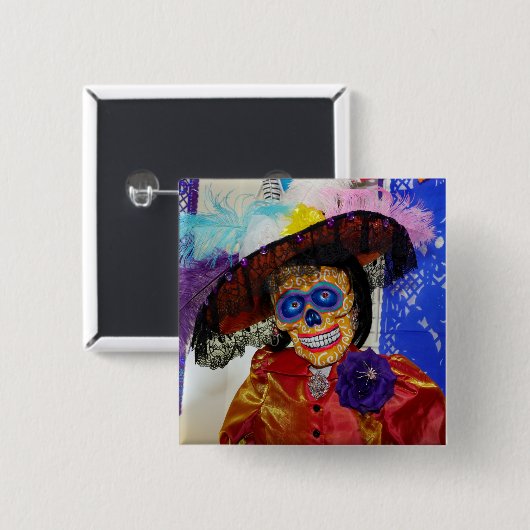 Schaltfläche Catrina-Button lächeln Button (Vorne & Hinten)