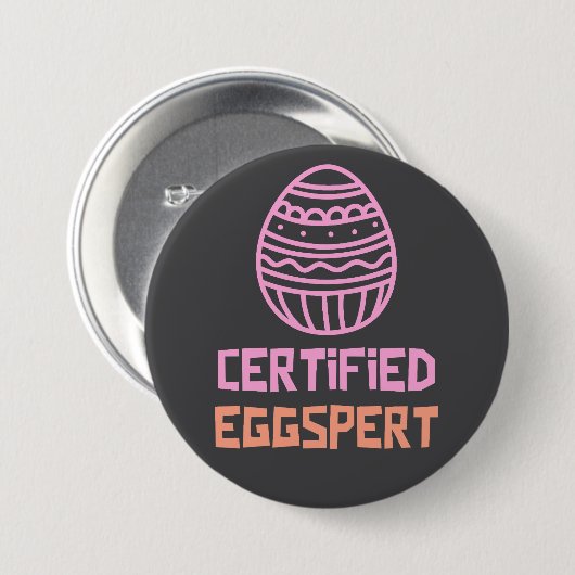 Schaltfläche "Certified Eggspert Easter" Button (Vorne & Hinten)