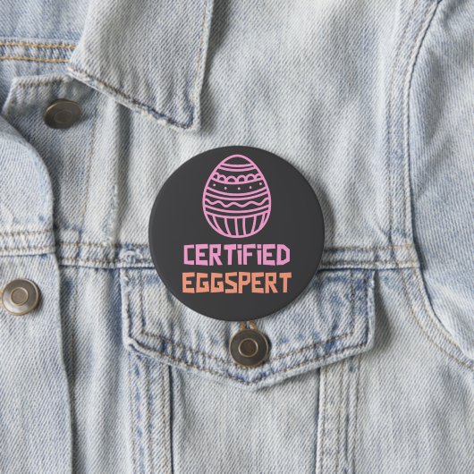 Schaltfläche "Certified Eggspert Easter" Button (Beispiel)