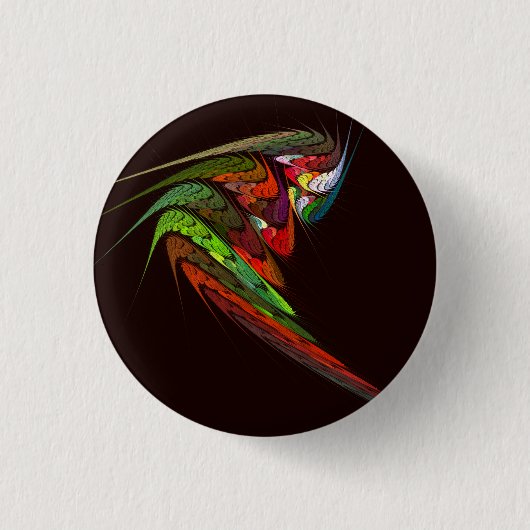 Schaltfläche "Chameleon Abstrakte Kunst" (rund) Button (Vorderseite)