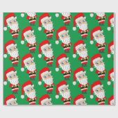 Schaltfläche "Chibi santa clour" Geschenkpapier (Flach)