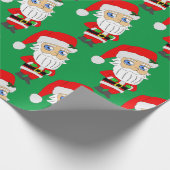 Schaltfläche "Chibi santa clour" Geschenkpapier (Ecke)
