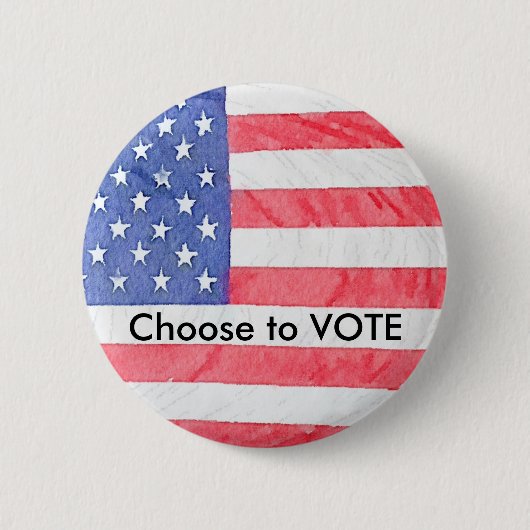 Schaltfläche "Choose to Vote" unter American Flag Button (Vorderseite)