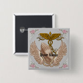 Schaltfläche "christliche Hände Krankenversicherun Button (Vorne & Hinten)