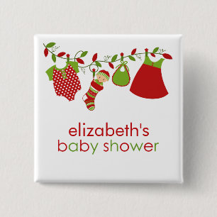 Schaltfläche "Christmas Baby Wäsche Girl Baby Shoo Button