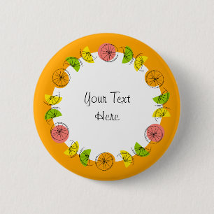 Schaltfläche "Citrus Circle Orange Text" rund Button