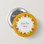 Schaltfläche "Citrus Circle Orange Text" rund Button (Vorne & Hinten)