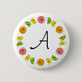 Schaltfläche "Citrus Multi Circle Monogram" rund Button (Vorderseite)