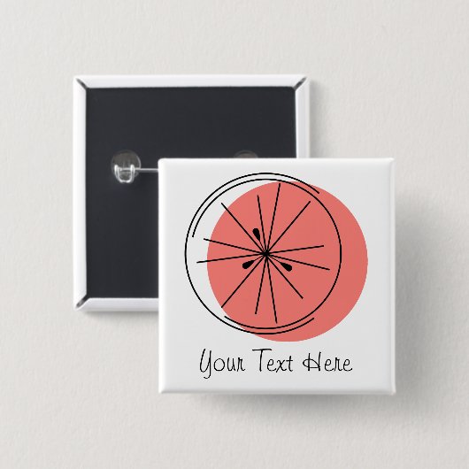 Schaltfläche "Citrus Pink" Button (Vorne & Hinten)