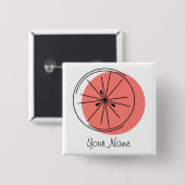 Schaltfläche "Citrus Pink Name" Button (Vorne & Hinten)