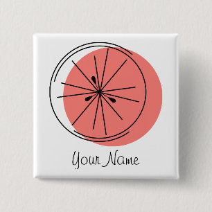Schaltfläche "Citrus Pink Name" Button