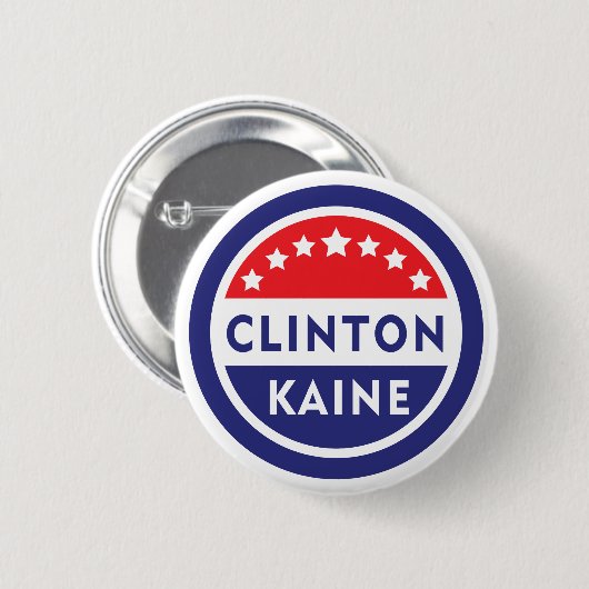Schaltfläche Clinton/Kaine 2016 Button (Vorne & Hinten)