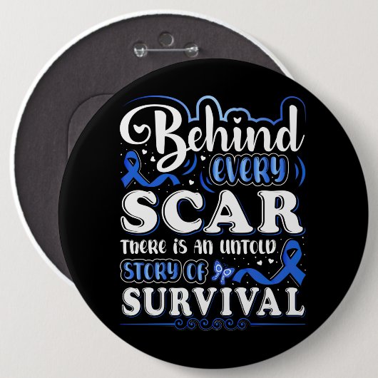 Schaltfläche "Colon Cancer Awareness/Support" Button (Vorne & Hinten)