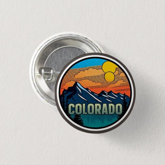 Schaltfläche Colorado Travel Pinback Button (Vorne & Hinten)