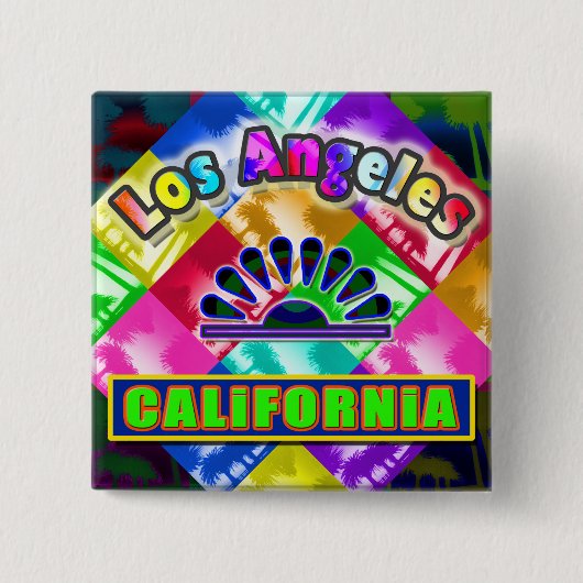 Schaltfläche "Coloring Los Angeles 3" Button (Vorderseite)