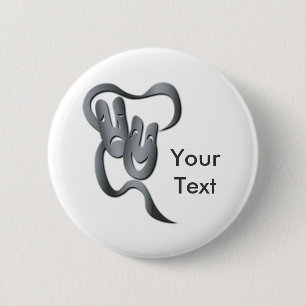 Schaltfläche "Comedy Tragedy Gray Theater Mask" Button