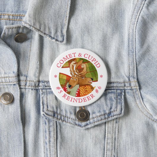 Schaltfläche COMET CUPID REINDEER Round-Button Button (Beispiel)