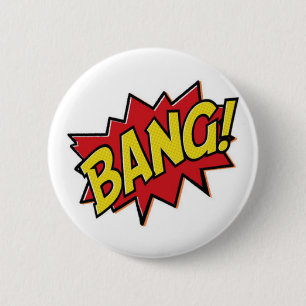 Schaltfläche "Comic Books Superhero Bang" Button