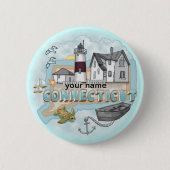 Schaltfläche "Connecticut Lighthouse"-Button Button (Vorderseite)