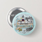Schaltfläche "Connecticut Lighthouse"-Button Button (Vorne & Hinten)