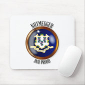 Schaltfläche "Connecticut Proud" Mousepad (Mit Mouse)