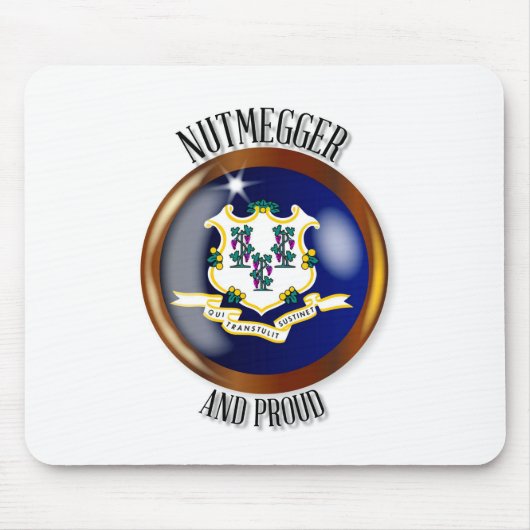 Schaltfläche "Connecticut Proud" Mousepad (Vorne)