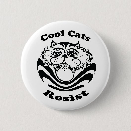 Schaltfläche "coole Katzen-Resistenz" Button (Vorderseite)