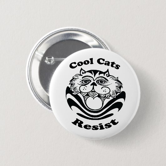 Schaltfläche "coole Katzen-Resistenz" Button (Vorne & Hinten)