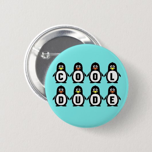 Schaltfläche "Cooler Typ" Button-on-Pinguine Button (Vorne & Hinten)