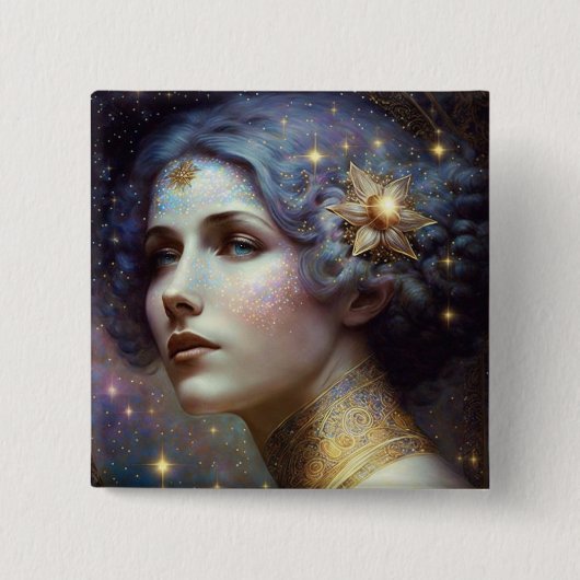 Schaltfläche "Cosmic Goddess Fantasy Art" Button (Vorderseite)
