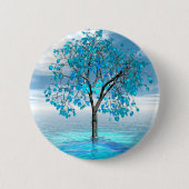 Schaltfläche Crystal Blue Tree Button (Vorderseite)